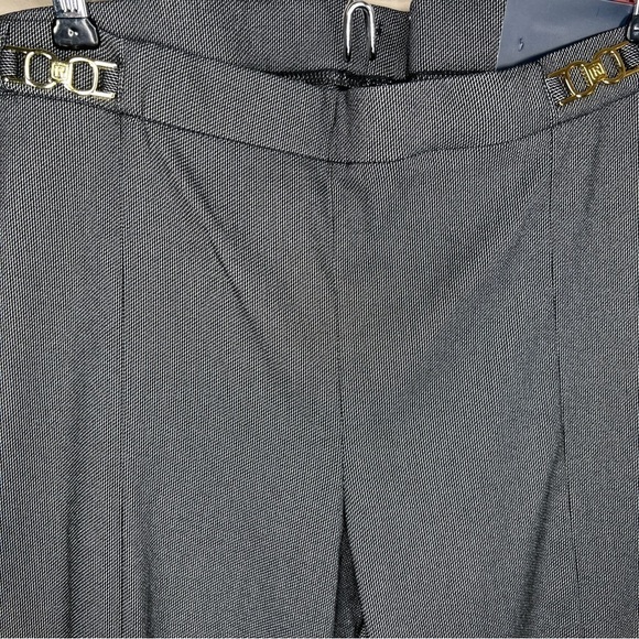 NEW SIZE 16 RAFAELLA DRESS PANTS BLACK BLUE PULL ON STRETCH FABRIC GOLD ACCENT - Picture 5 of 14